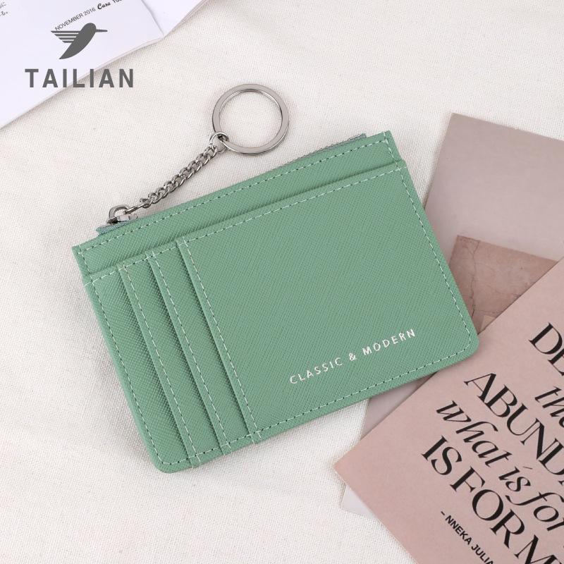 Card Holders | Womens Kadie Green Zipped Card Holder Card Holders Card Holders