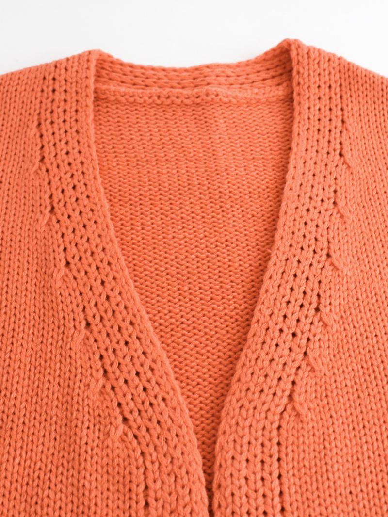 Cardigans | Womens Orange & Pink Metallic Contrast Trim Open Front Cardigan Cardigans Cardigans