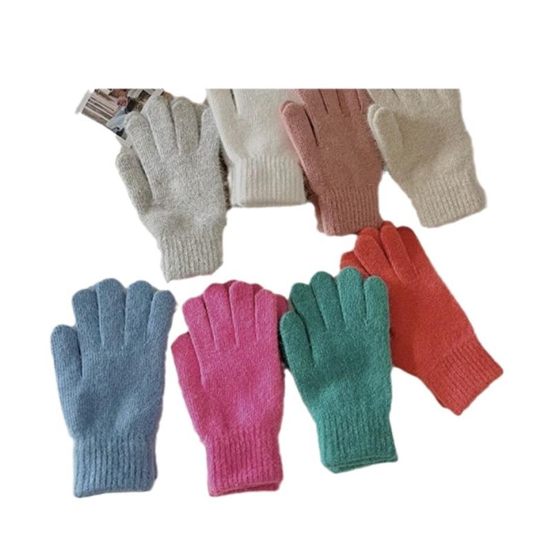 Gloves | Womens Green Knitted Gloves Autumn Accessories Gloves