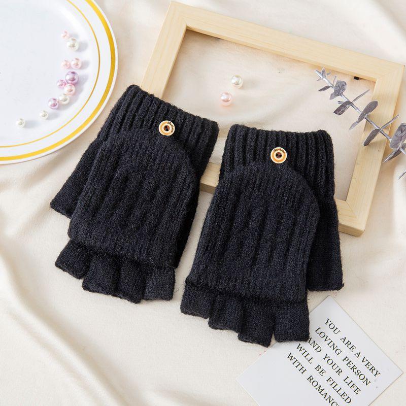 Gloves | Womens Pink Knitted Fingerless Gloves Autumn Accessories Gloves