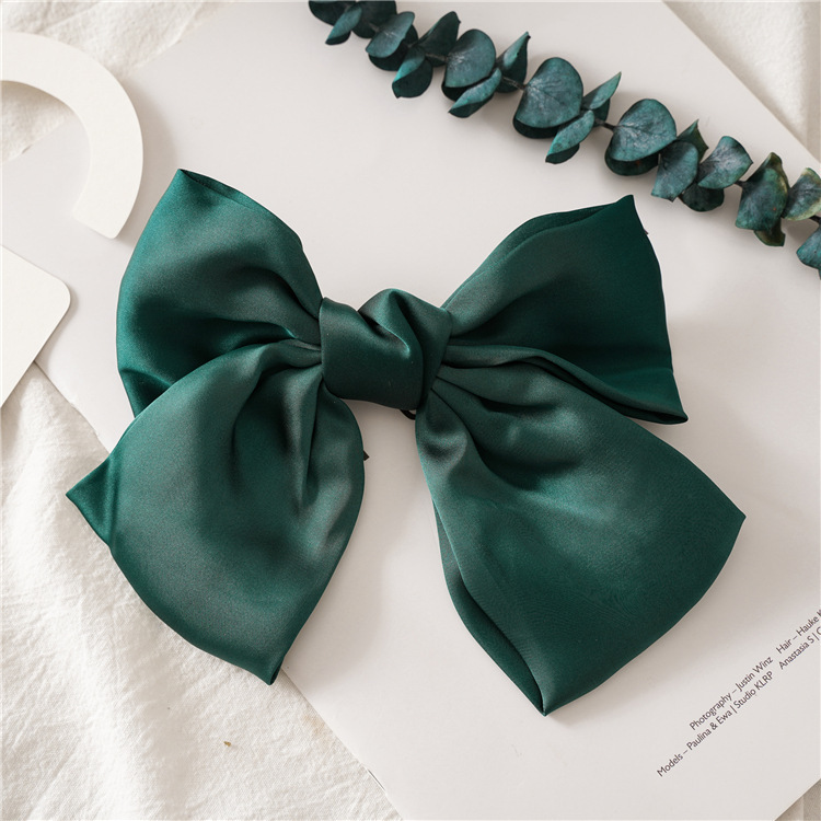 Hair Bows | Womens Imogen Sage Green Barrette Hair Bow Hair Accessories Hair Bows