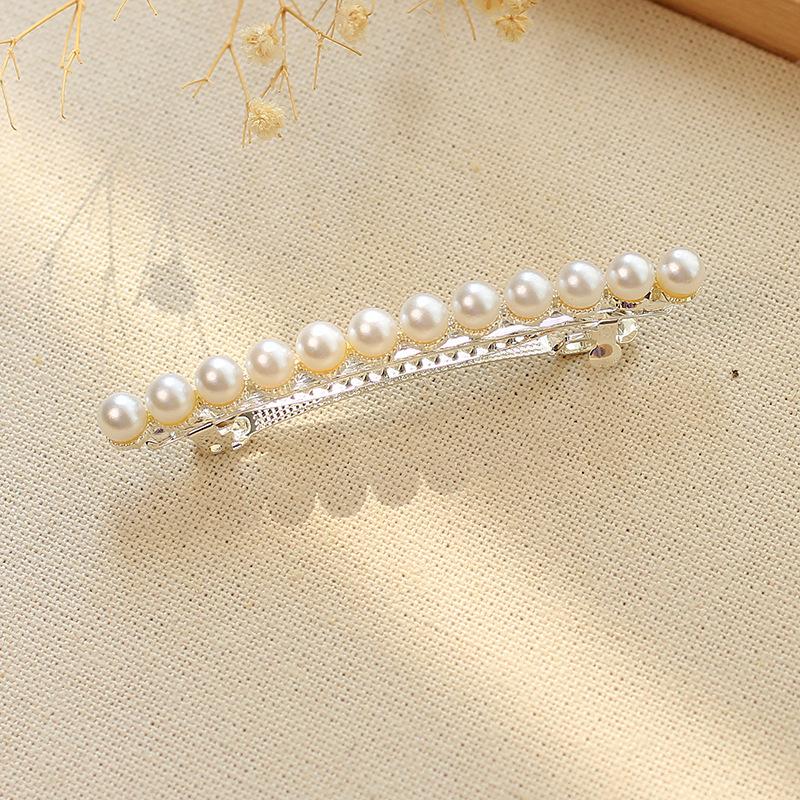 Hair Clips & Slides | Womens Cassy Resin, Stone & Faux Pearl Barrette Hair Clip Hair Accessories Hair Clips & Slides