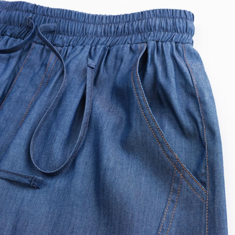 Jeans | Womens Blue Chambray Relaxed Jogging Trousers Clothing Jeans