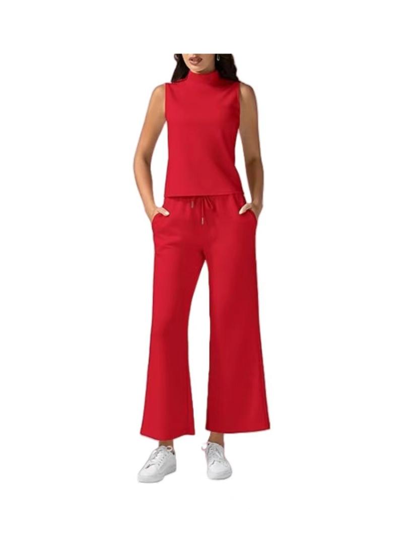 Jeans | Womens Red Denim Cropped Wide Leg Jeans Clothing Co-ord Sets