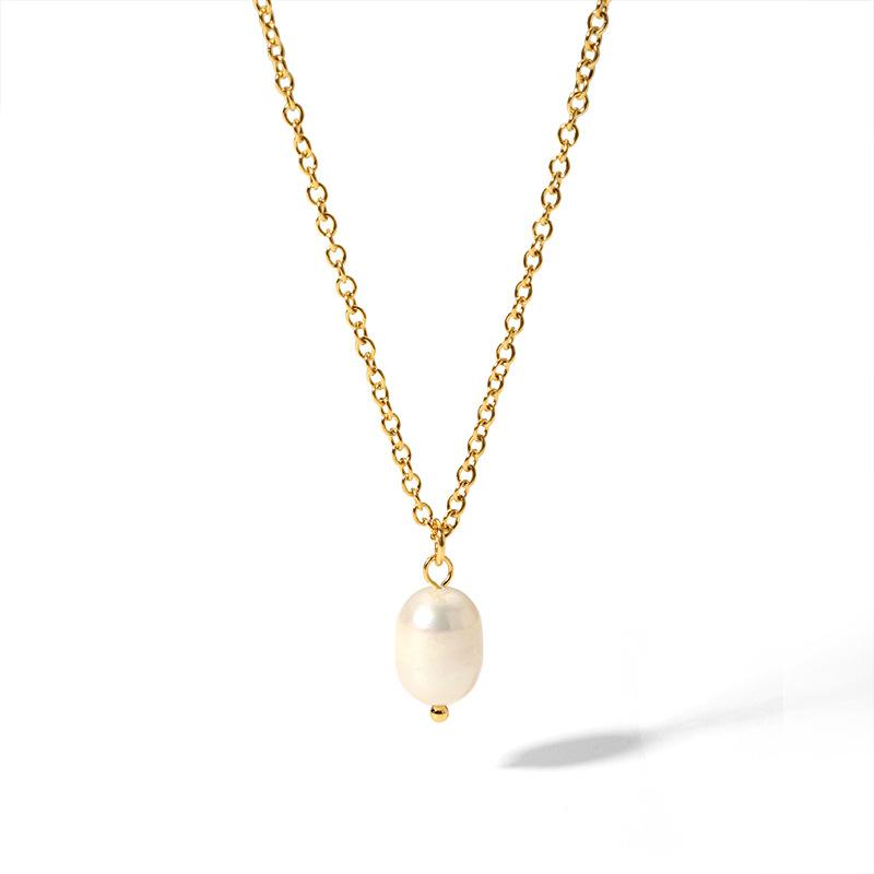 Necklaces | Womens Freshwater Pearl Gold Plated Pendant Necklace Jewellery Necklaces