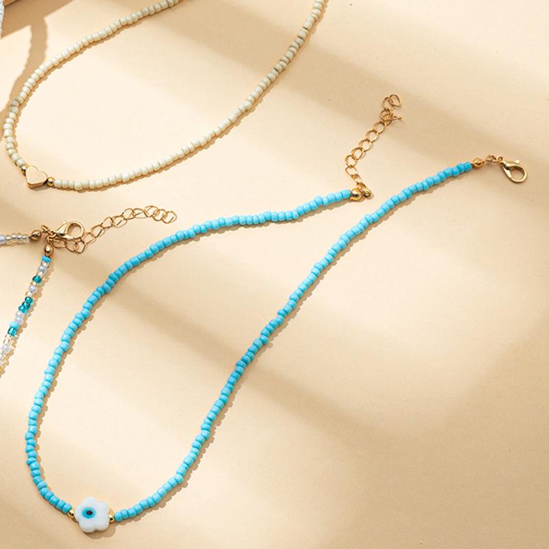 Necklaces | Womens Nile Blue Bead & Faux Pearl Layered Pendant Necklace Jewellery Necklaces