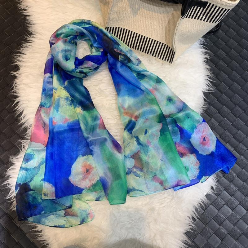 Scarves | Womens Green Winter Sun Lightweight Scarf Autumn Accessories Scarves