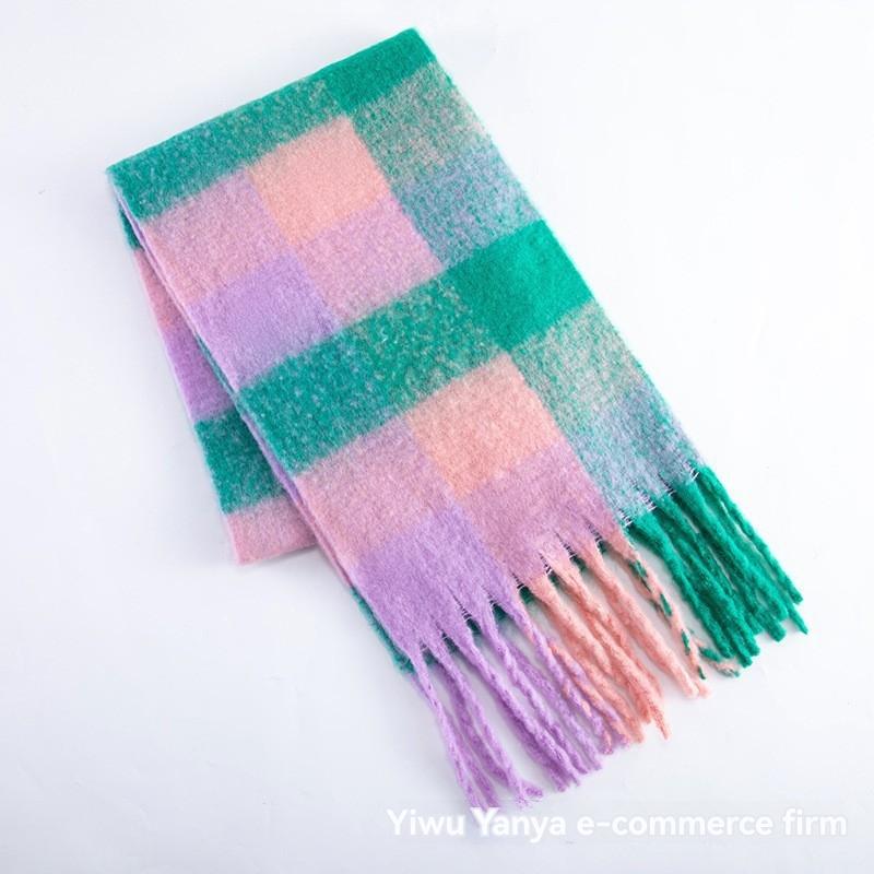 Scarves | Womens Pastel Striped Heavyweight Scarf Autumn Accessories Scarves