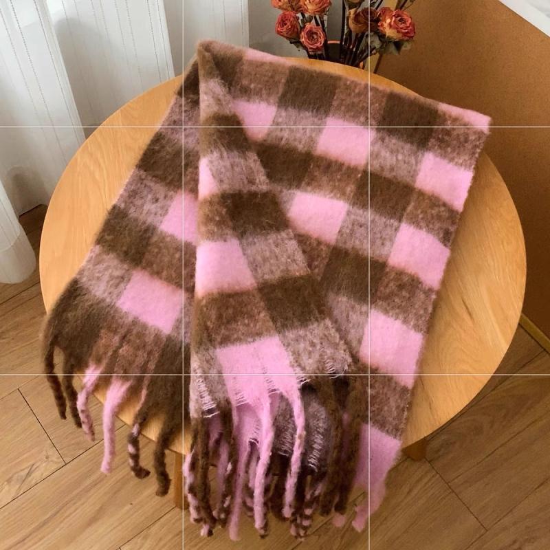 Scarves | Womens Pink & Khaki Green Midweight Zebra Print Scarf Autumn Accessories Scarves