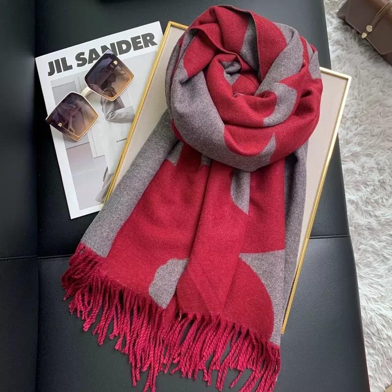 Scarves | Womens Pink & Red Geometric Midweight Fringed Scarf Autumn Accessories Scarves