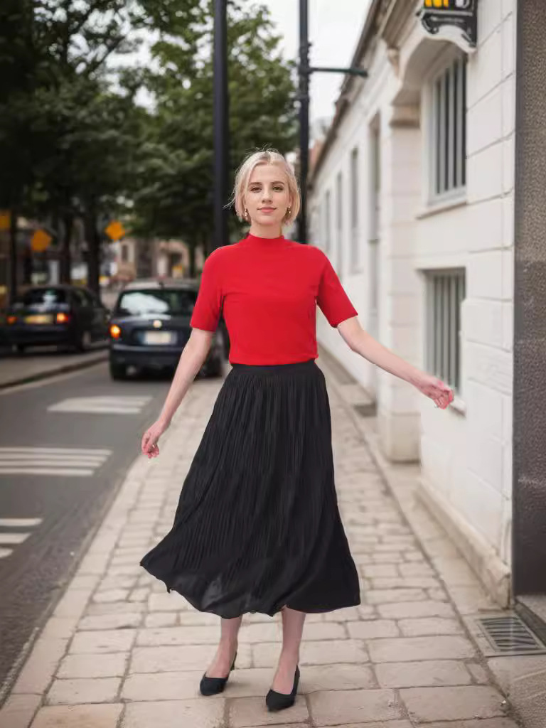 Skirts | Womens Black Pleated Midi Skirt Clothing Skirts