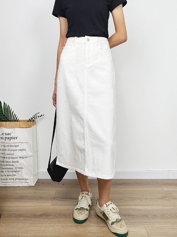 Skirts | Womens Ecru White Contrast Josiah Hopkins Midi Skirt Clothing Skirts