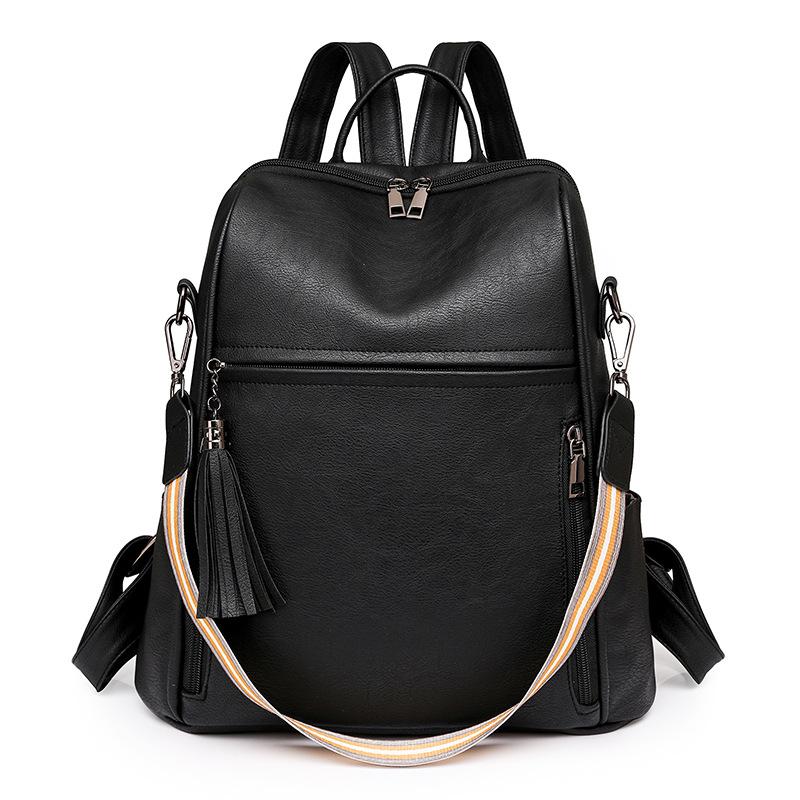 Work Bags | Womens Imalie Curved Top Black Backpack Backpacks Backpacks