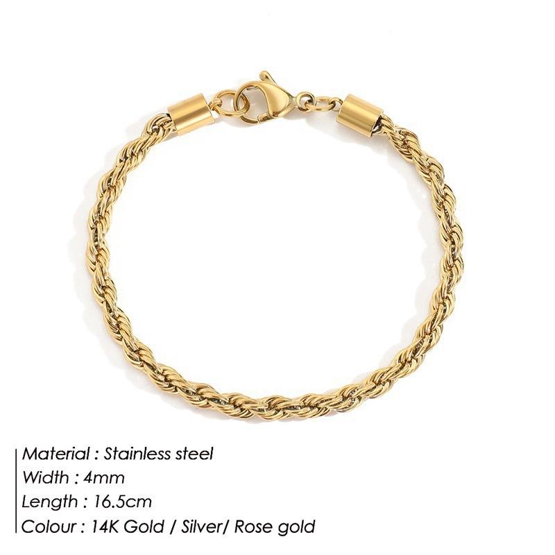 Bracelets | Womens Megan Looped Links Gold Plated Chain Bracelet Bracelets Bracelets