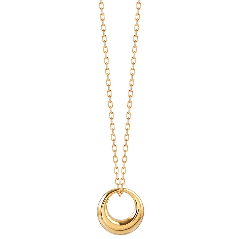 Necklaces | Womens Sasha Textured Ring Gold Plated Pendant Necklace Jewellery Necklaces