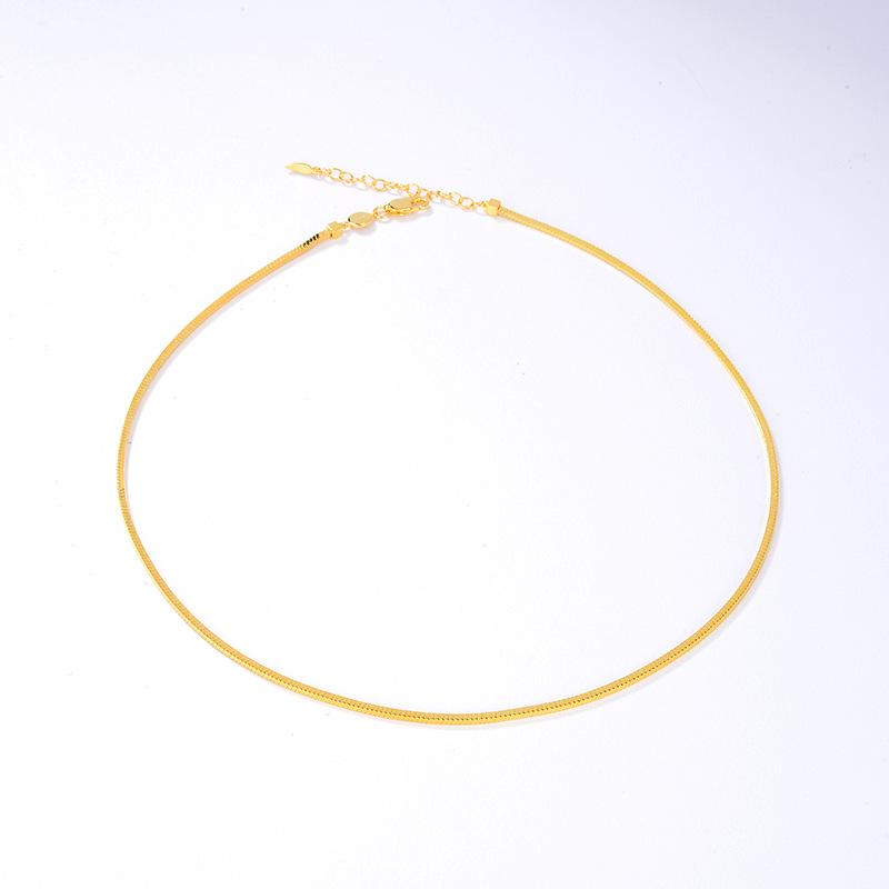 Necklaces | Womens Zale Skinny Gold-Plated Snake Chain Necklace Jewellery Necklaces